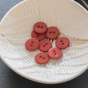 Boutons en nacre plat 2 trous – Terracotta