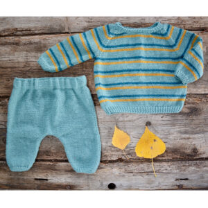 Loulou – Pull, sarouel et bonnet bébé et enfant