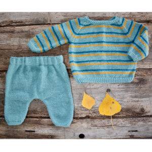 Loulou – Pull, sarouel et bonnet bébé et enfant